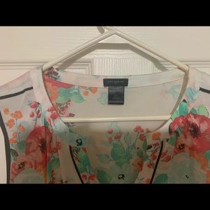 Ann Taylor Floral Sleeveless Blouse